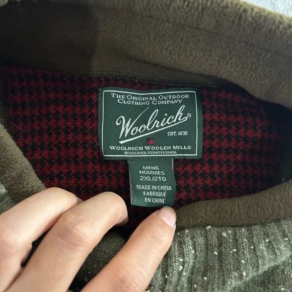 Woolrich quarter zip green sweater - Picture 5 of 11